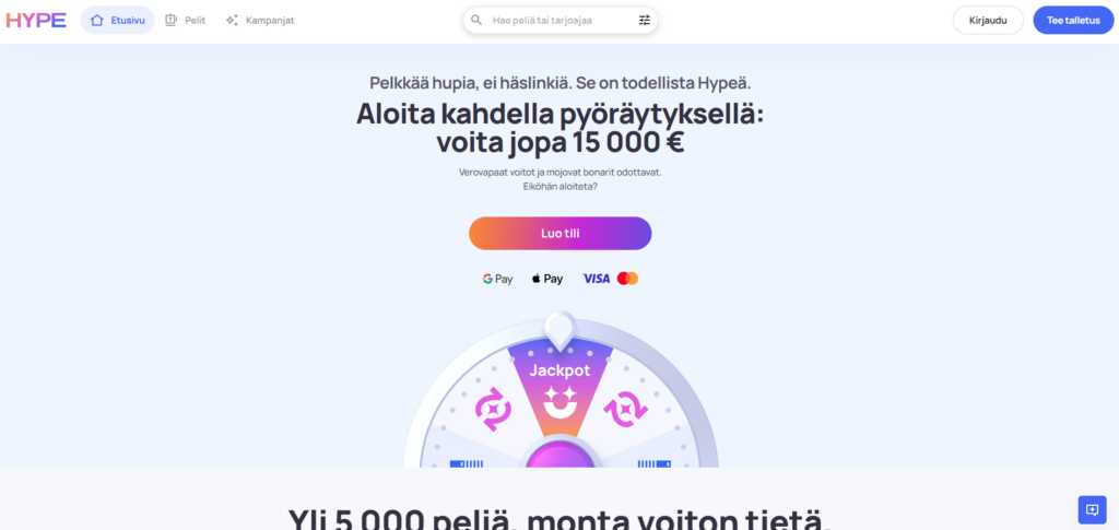 Hype Kasino kokemuksia