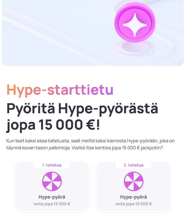 Hype Kasino bonus