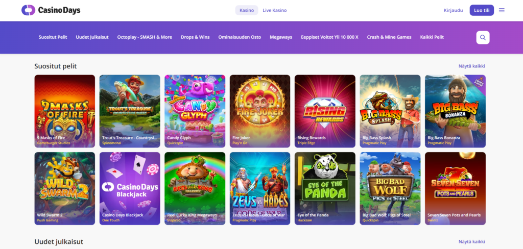 CasinoDays kokemuksia
