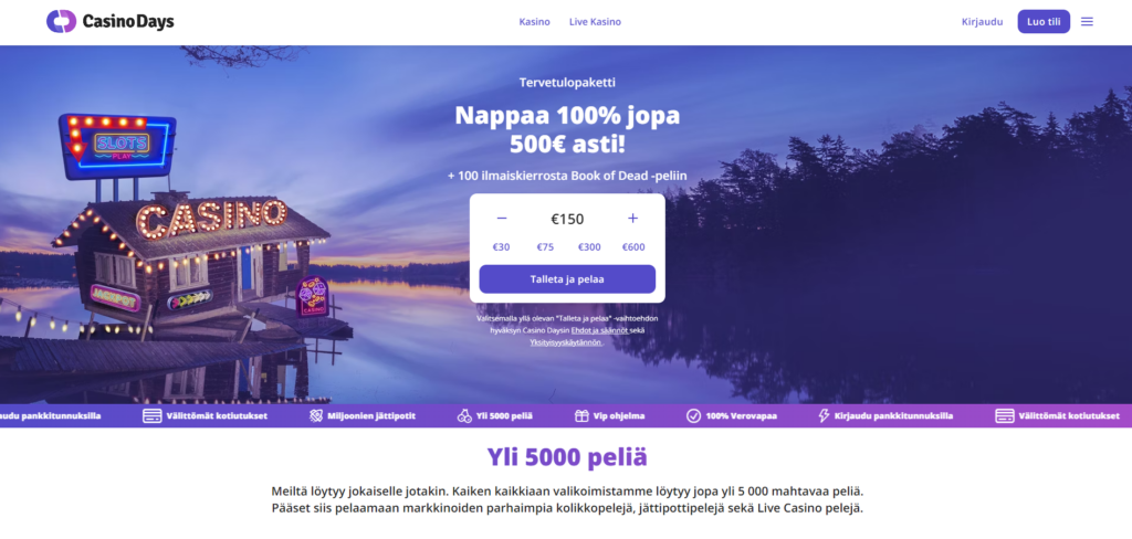CasinoDays kokemuksia