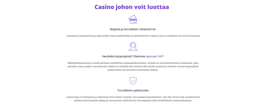CasinoDays kokemuksia